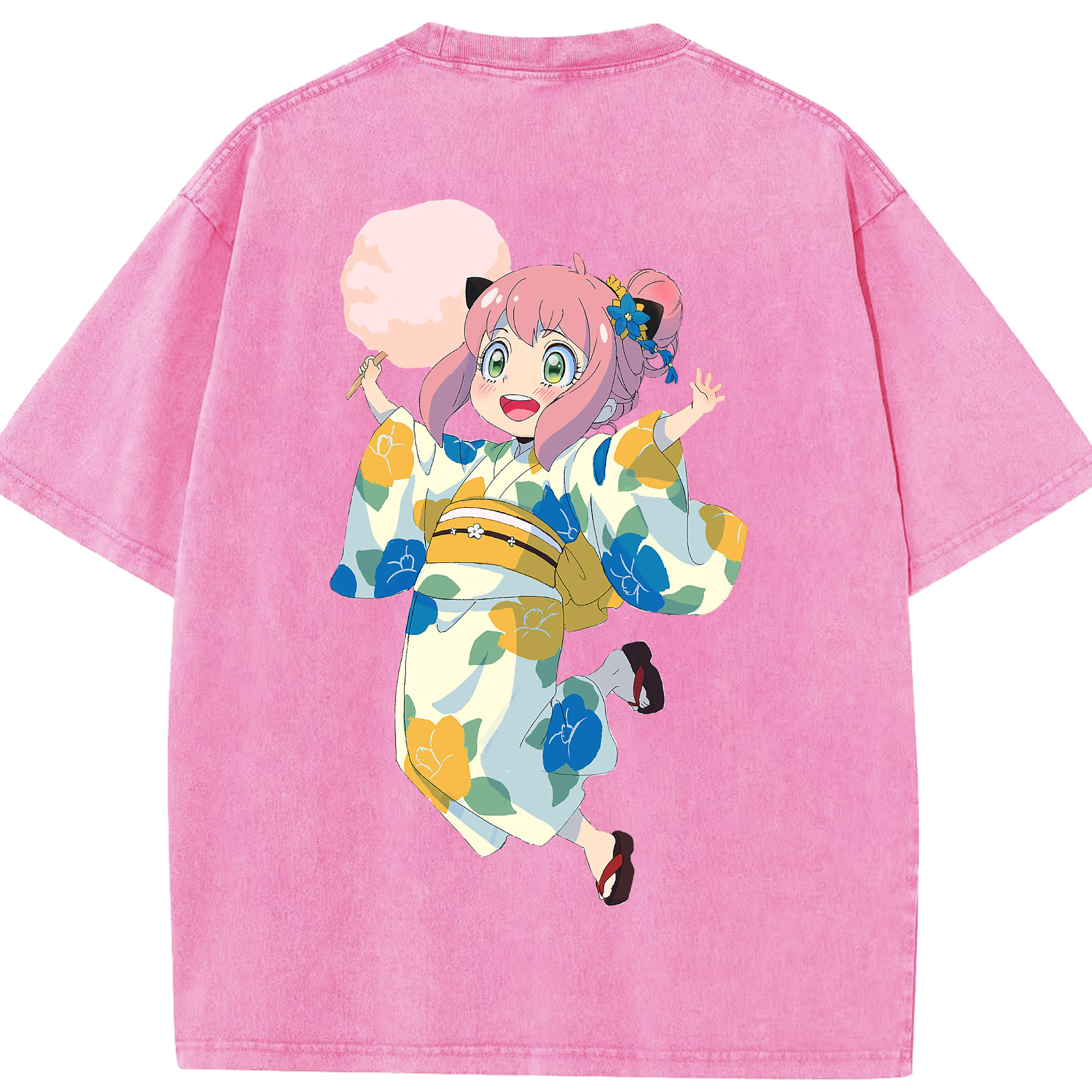 （画像用） SPY×FAMILY间谍家家酒 綿100% ヴィンテージ風 半袖Tシャツ（背面プリント）